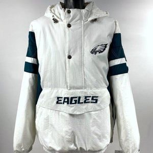 Fall 2023 PHILADELPHIA EAGLES STARTER Half Zip Hooded Jacket S M L XL 2X
